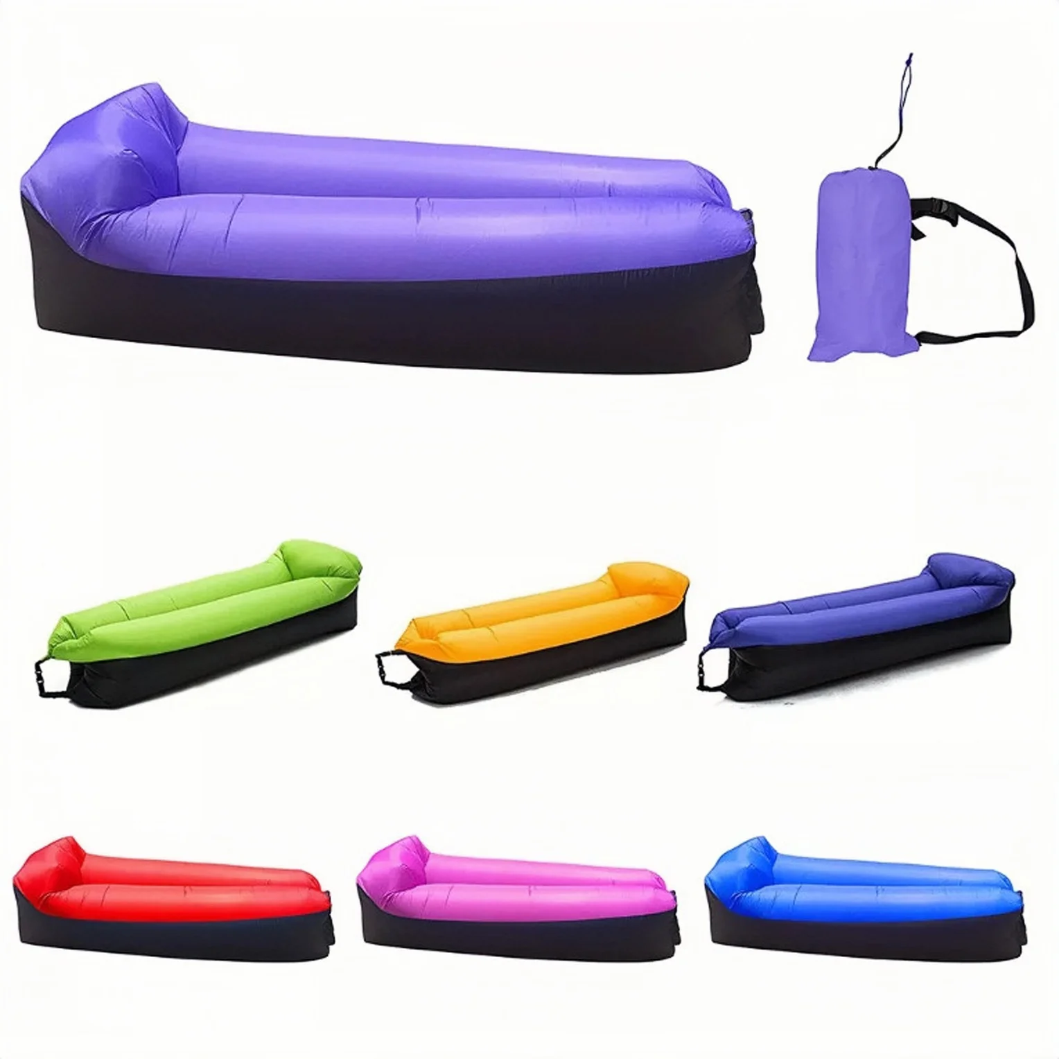 Tragbare Camping Aufblasbare Sofa Kissen Wasserdichte Luft Bett Klappstuhl Schlafsack Im Freien Schnelle Aufblasbare Strand Faul Taschen