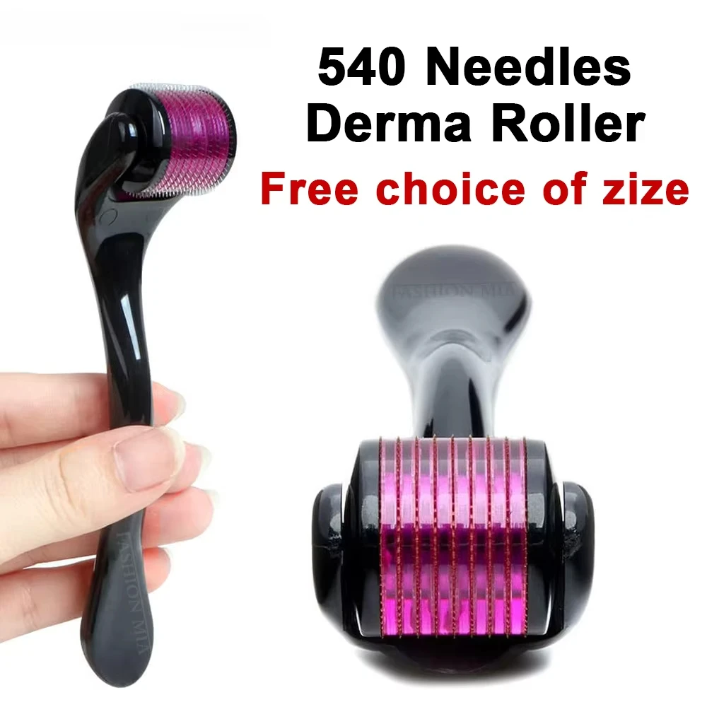 Rouleau Derma 540 pour peau du visage, soins du corps, croissance des cheveux, barbe, acné, rides, élimination du sang rouge, 0.2/0.25/0.3/0.5/0.75/1.0