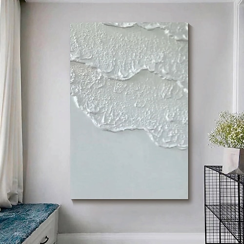 Wandkunst beiges abstraktes Ölgemälde auf Leinwand ein Paar beige Textur Wandkunst neutrale abstrakte Wandkunst Wanddekoration Image