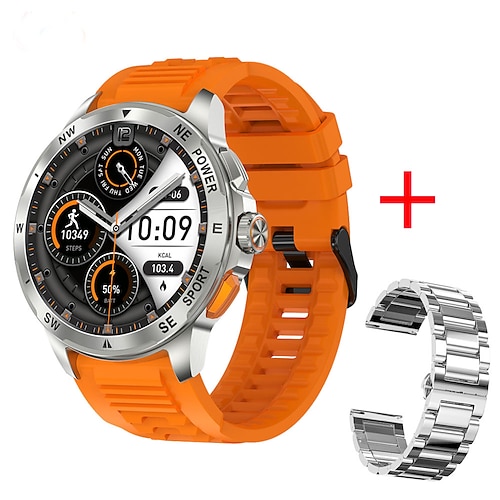 696 AK77 Smartwatch 1.43 Zoll Smart-Armband Bluetooth Schrittzähler Anruferinnerung Schlaf-Tracker Kompatibel mit Android iOS Damen Herren Freisprechanlage Nachrichterinnerung Kamera Kontrolle IP 67 Image
