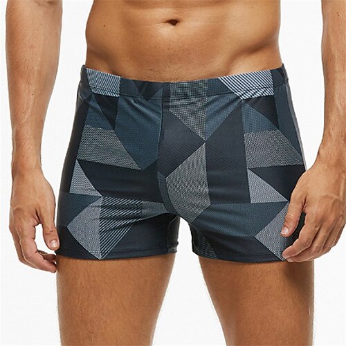 Herren Badeshorts Badehose Patchwork Schnelltrocknend Bequem Atmungsaktiv Bademode Unterteile Surfen Strand Wassersport Sommer Image