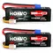 HOOVO 2Pcs 4S Lipo Battery 14.8V 10000mAh 120C Soft Case RC Battery EC5 Plug for RC Cars Drones DJI FPV RC Plane Racing Hobby