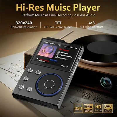 HiFi MP3 Player Lossless DSD High Definition Digital Audio Music Player Bluetooth 5.3 Portable Audio