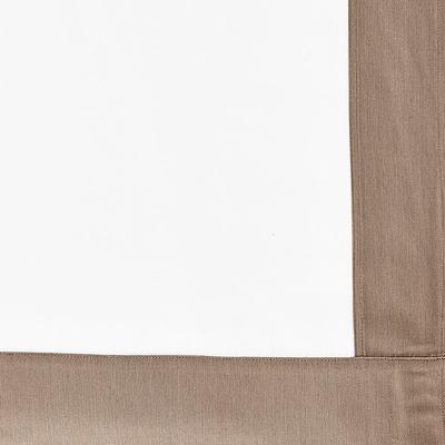 Sunbrella Canvas Framed Indoor/Outdoor Drapery Panel - White/Fawn, 50