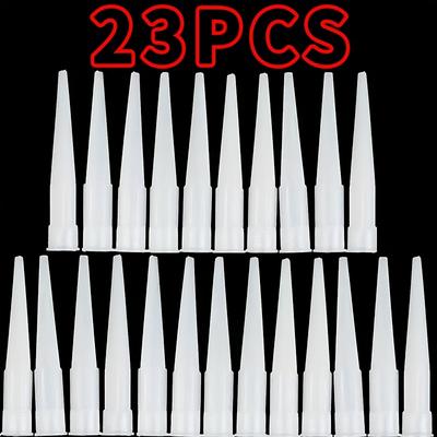 TEMU 13pcs/23pcs Plastic Caulking Nozzle Set - Manual Silicone Sealant Dispenser, No Electricity Or Battery Needed, Essential Diy Tool Kit Image
