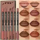 6pcs/Set Rozza Velvet Matte Lip Liner,Long-Lasting Waterproof Finish,Non-Fading,Brown,Pink,Purple Shades,Perfect for All Skins