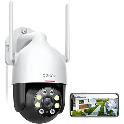 DEKCO 3MP PTZ WiFi Kamera Outdoor Wireless Security Dome Kamera Bewegungserkennung 2-Wege Audio Voll Farbe Nachtsicht CCTV Kamera