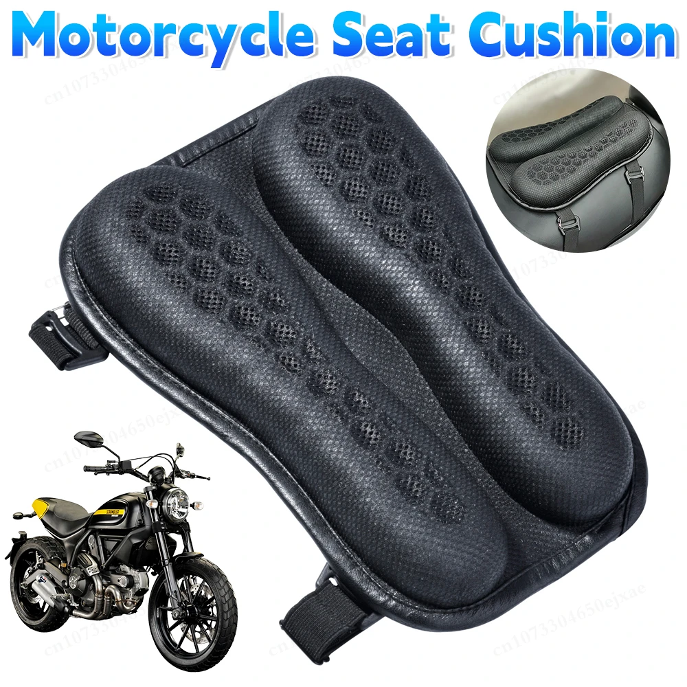 Motorrad Sitzkissen 3D Waben Druckentlastung Anti-slip Motorrad Gel Sitzkissen Moto Fahrt Sitz Pad Moto Zubehör