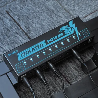 M-VAVE Elektrische Gitarre Effekt Pedal Netzteil 10 Isolierte DC Ausgänge 9 V 300mA Pedal Netzteil Gitarre Zubehör Teile
