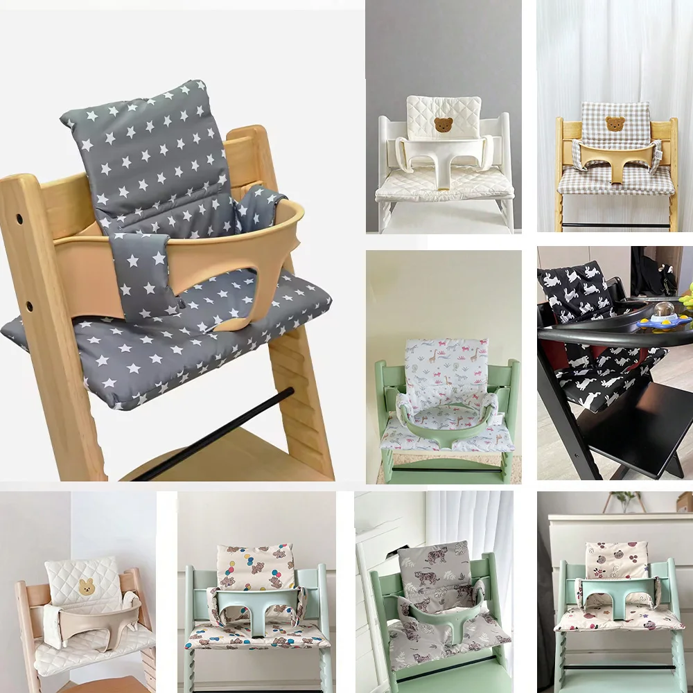 1 Stück Sitzkissen für Kleinkinder, Baby-Hochstuhlkissen, Cartoon-Bär-Stuhl-Rückenkissen und Sitzkissen, Hochstuhl-Zubehör Image