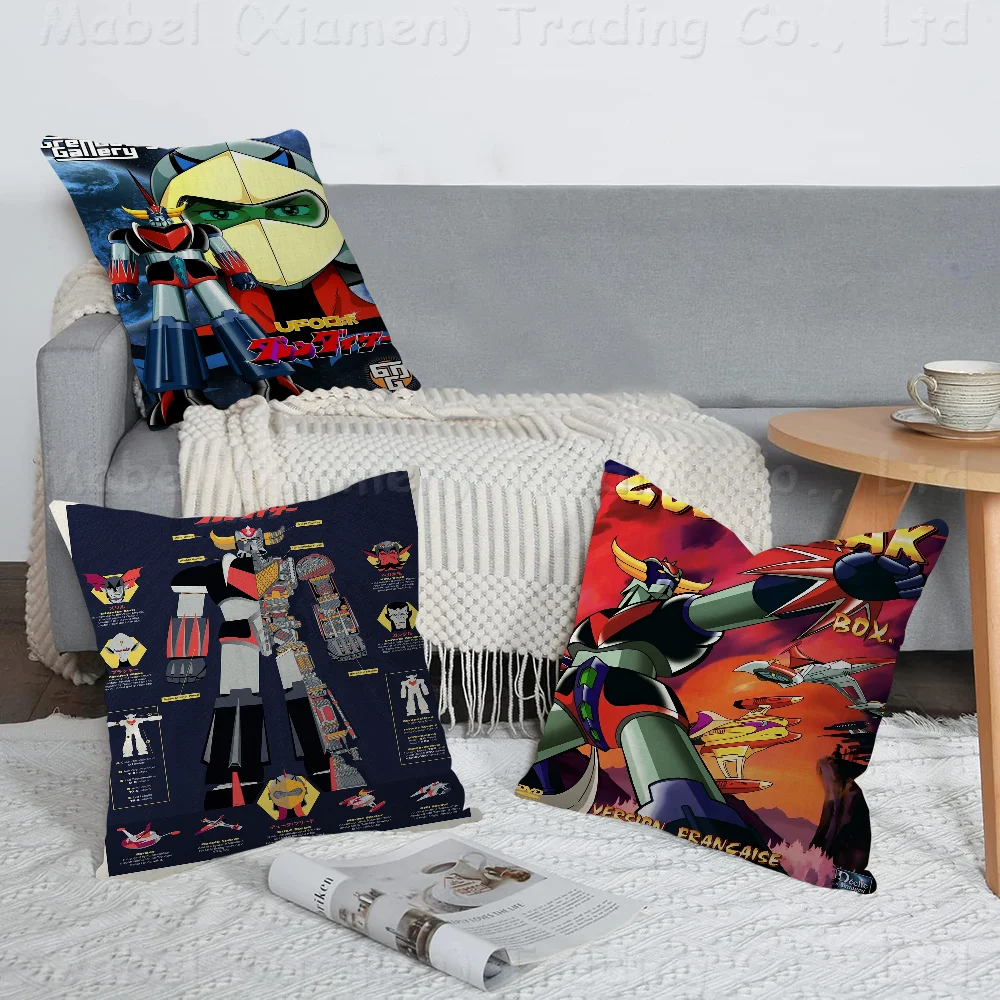 UFO-Roboter Goldrake-Kissen, Geschenke, Heimbüro, Einrichtung, Schlafzimmer, Sofa, Auto, Kissenbezug, 45 x 45 cm