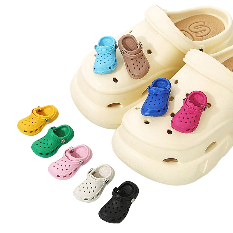 3d neue Mini-Schuhe Form PVC-Schuh Charms Zubehör Frauen Strand tasche Sandalen Schnalle Kinder Schuh nadeln DIY Schuh dekoration