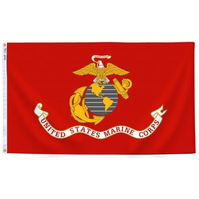 Annin Flags US Marine Corps Nylon Flag Red/White/Gold 3ft x 5ft 439005R