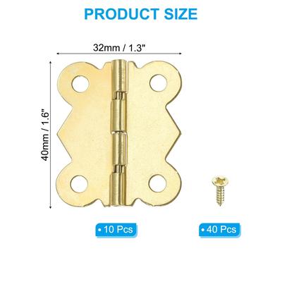 Small Jewelry Hinge 1-5/8 inch, 180-degree Butterfly Hinge