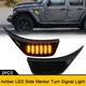 2x Parafango anteriore affumicato LED Ripeti le luci di posizione laterali DRL Lampada di marcia diurna per Jeep Gladiator JT Wrangler JL Rubicon Sahara