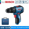 Bosch Professional 3 in 1 Trapano a percussione elettrico a batteria GSB 12V 30 Cacciavite elettrico multifunzione Utensile elettrico