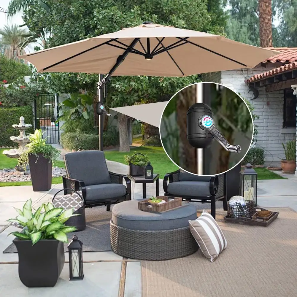 Ersatzteile für Sonnenschirme im Freien Set-Gartens chirme Kipp mechanismus Kurbel für Garten teil Sonnenschirm Zubehör Image