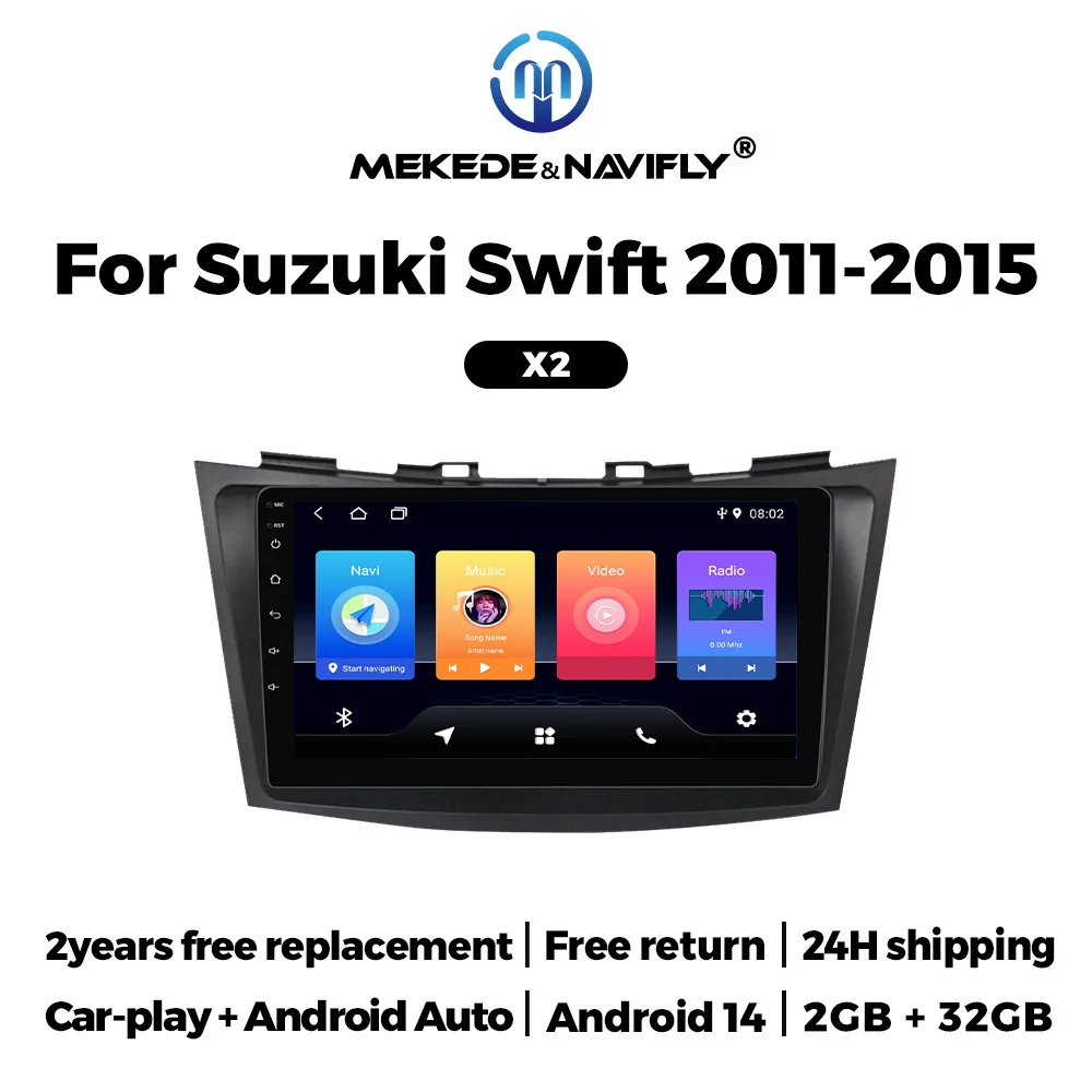 Für Suzuki Swift 4 2011 - 2017 CarPlay Auto Auto Radio Intelligente Android 14 Multimedia Video Player 2 Din Stereo GPS Navigation Image