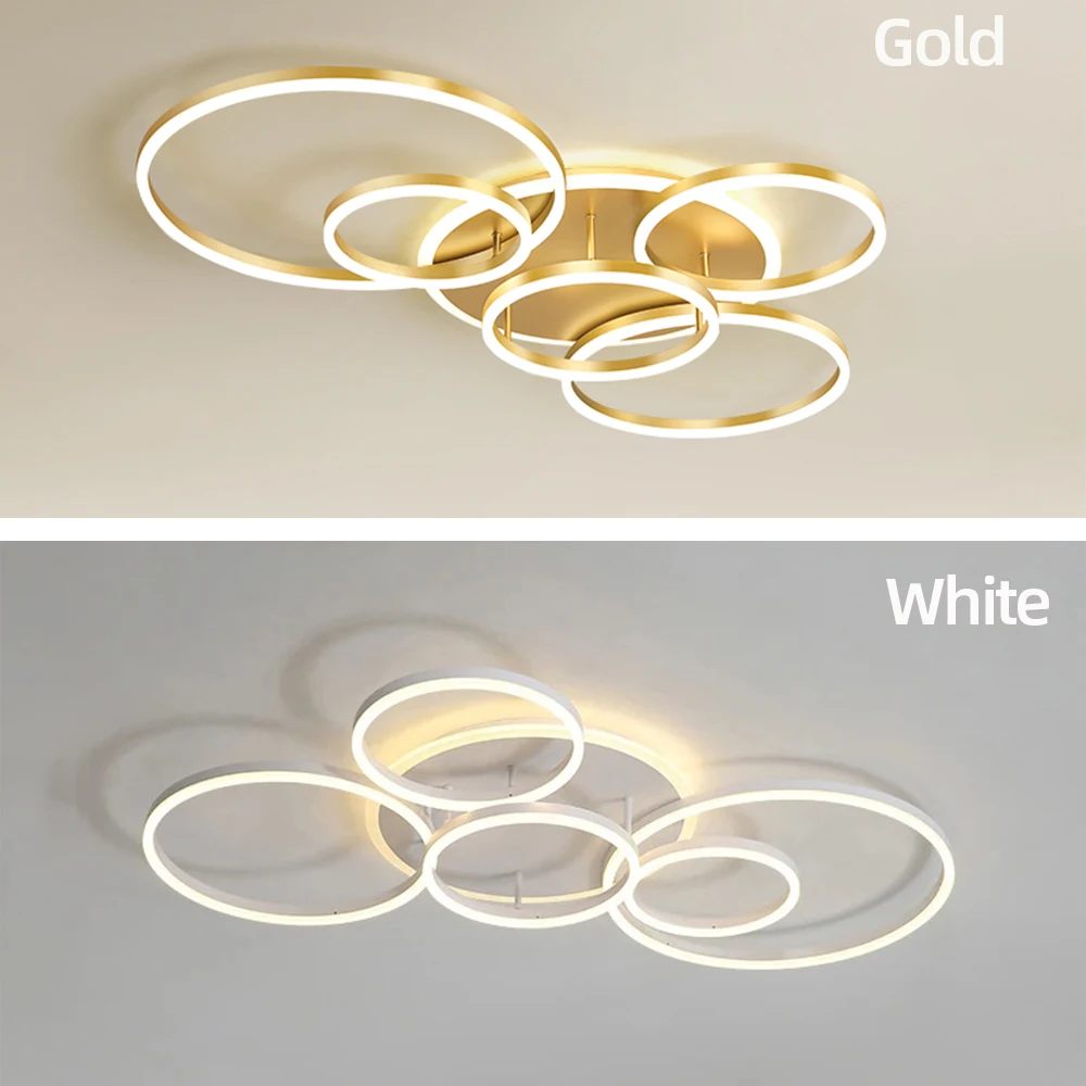 Moderne LED Decke Kronleuchter Beleuchtung Für Wohnzimmer Arbeitszimmer Schlafzimmer Dimmbare Hause Schwarz Gold Innen Beleuchtung dekoration Lampen