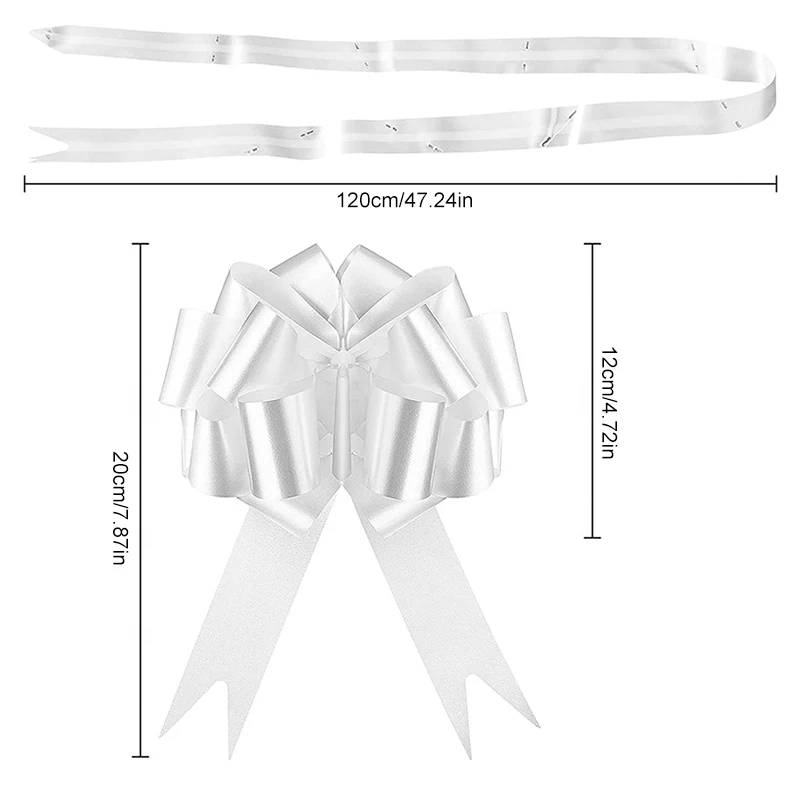 30 Stück Schleife Rosette Hochzeitsschleifen Weiße Hochzeitsrosette Autobögen Hochzeitsdekoration Bänder Hme Festliche Party Geschenkverpackung Image
