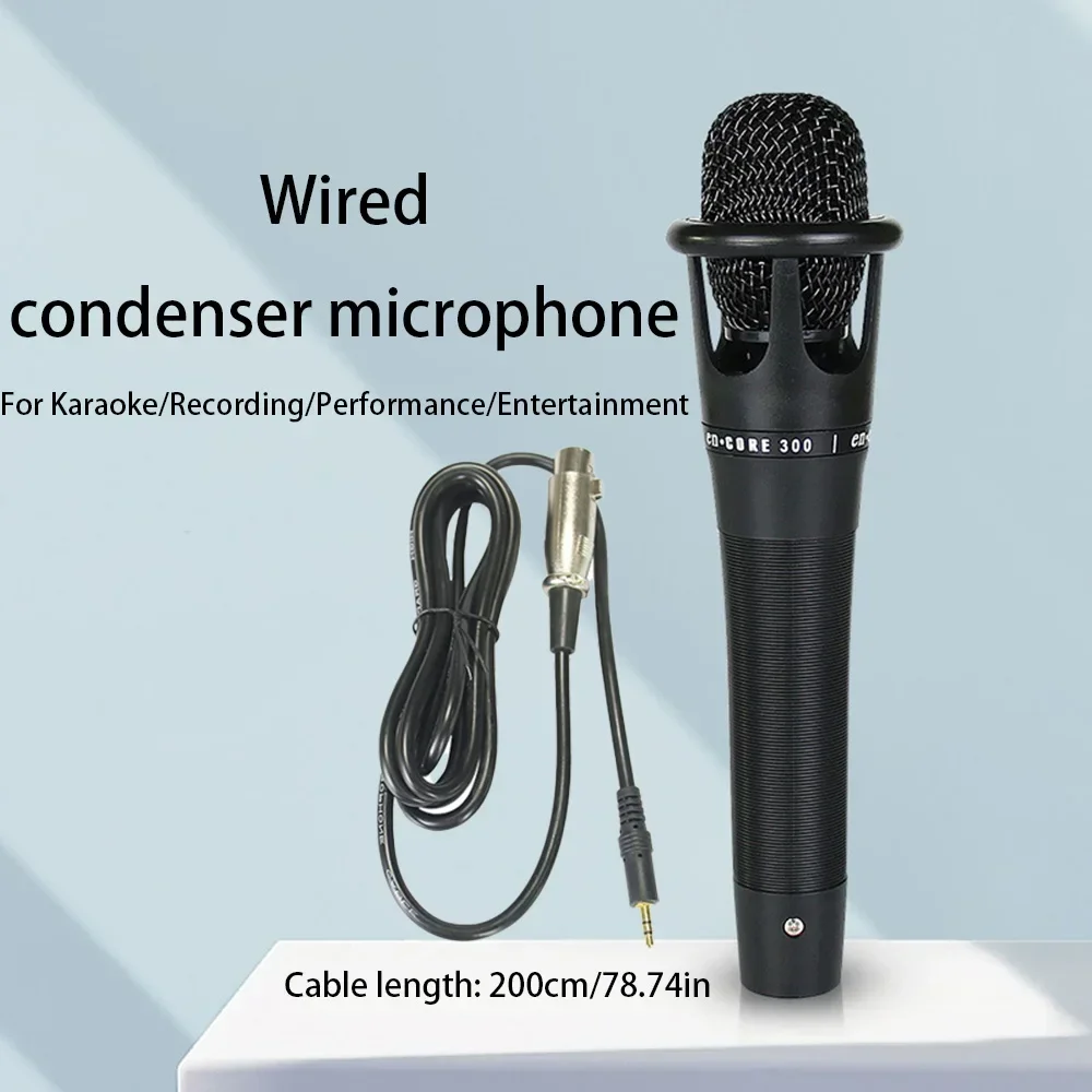 3,5-mm-Kondensatormikrofon, tragbares Kondensatormikrofon für Soundkarte, Live-Streaming, Podcast, Aufnahme Image