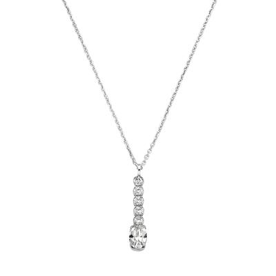 Smart Jewel - Kette Anhänger mit Kristallsteinen, Silber 925 Ketten 1 ct Weiss