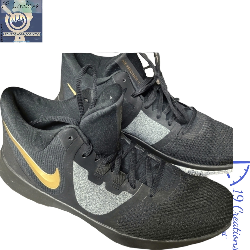 Nike Shoes | (Nwot/Nobox) Nike Air Precision Ii Basketball Shoes Men's Size 10 | Color: Black/Gray | Size: 10