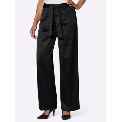 Bügelfaltenhose LADY, Damen, Gr. 48, Normalgrößen, schwarz, 64% Viskose, 36% Polyester, unifarben, lang, Hosen Image