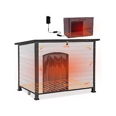 Aivituvin AIR86 Heated Outdoor Dog House, White, Large