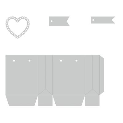 TEMU A Set Of Golden Carbon Steel Paper Art Embossing Cutting Dies, Including A Gift Box, A Handbag, And A Heart-shaped , Used For Diy Card Making, Collage Embossing, And Handmade Cutting Molds. Image
