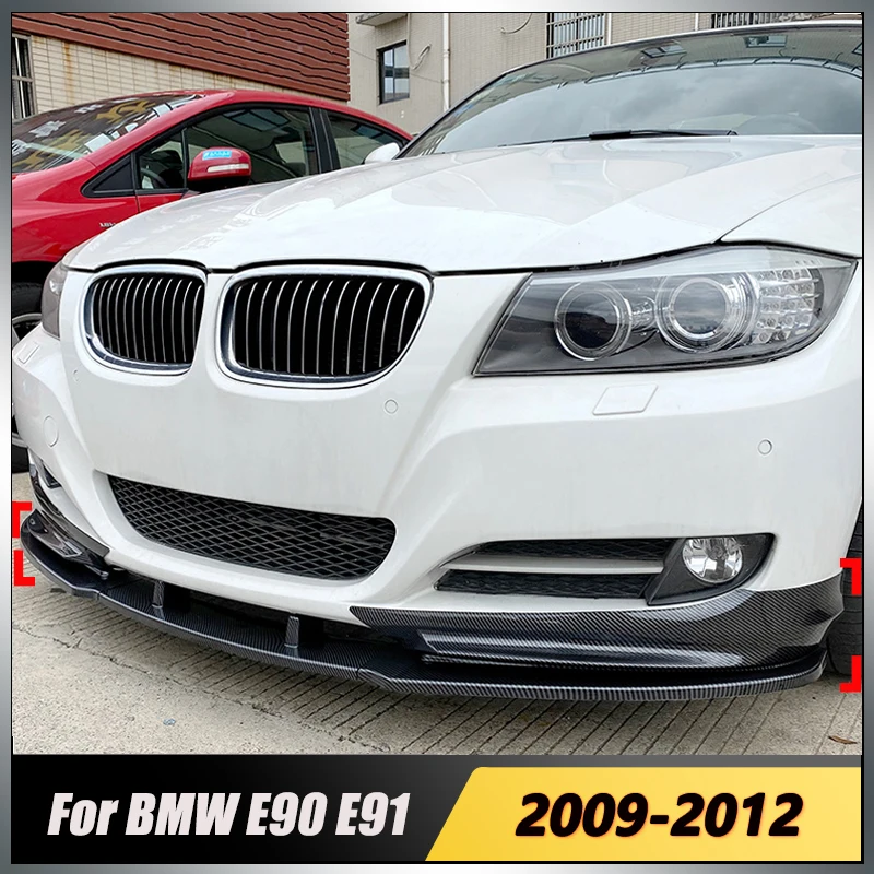 Paraurti anteriore Lip Body Kit Spoiler Splitter paraurti Canard Lip Splitter ricambi auto per BMW serie 3 E90 E91 LCI 320i 330i 2009-2012