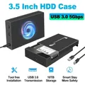 Custodia per HDD 3.5 2.5 ''SATA a USB 3.0 Adattatore Custodia per disco rigido esterno Lettore per disco SSD Custodia per HDD Custodia per HDD HD 3.5 per PC