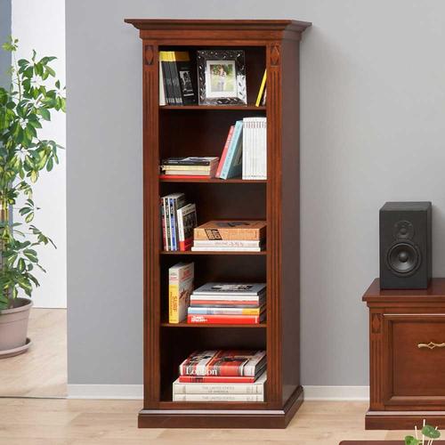 Bücherregal in Walnussfarben klassisch 184 cm hoch - 74 cm breit