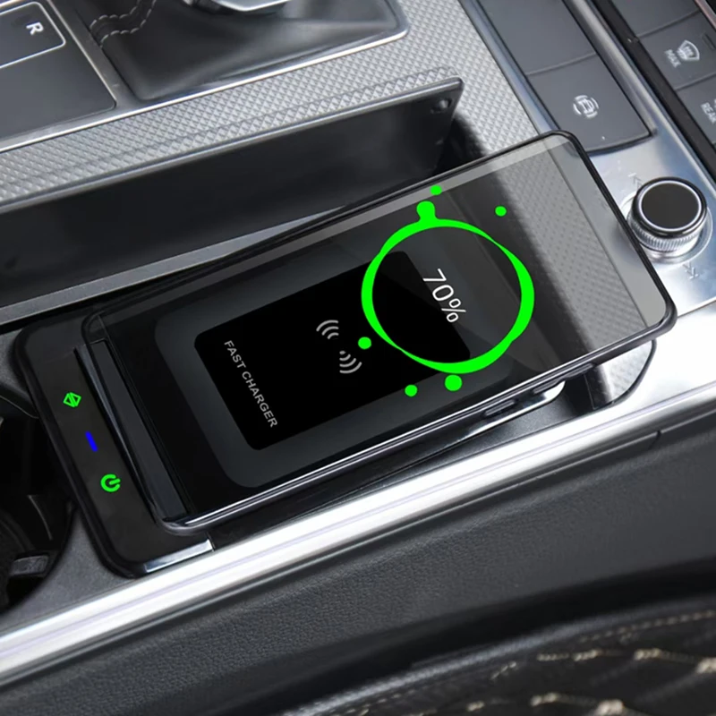 15W Caricatore wireless per auto caricatore rapido supporto di ricarica piastra di ricarica per Audi A6 C8 S6 RS6 A7 S7 RS7 2019 2020 2021 2022