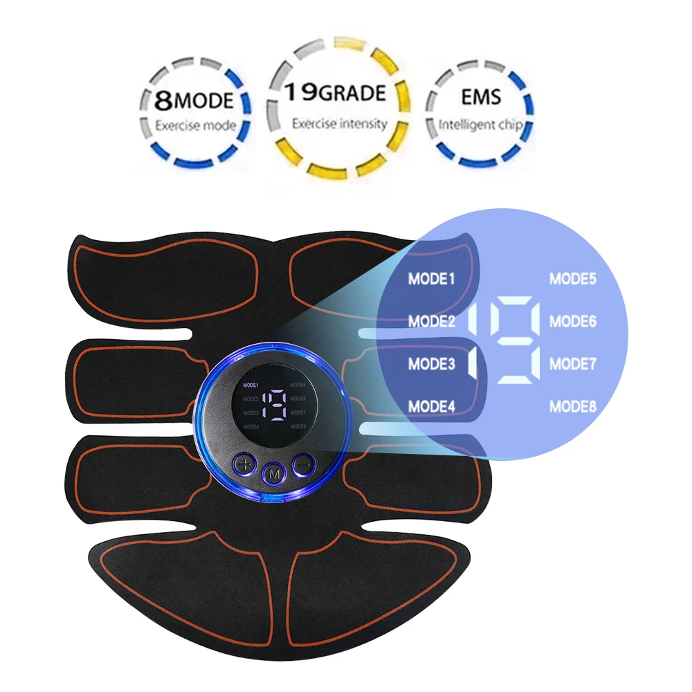 Muskels timulator ems drahtlose Fitness Bauch muskel training abs Stimulator elektrische Körper abnehmen Massage gerät Image