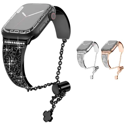 Damenarmbänder für Apple Watch Band 38 mm 42 46 41 45 49 40 44 mm Modisches Edelstahlarmband iWatch Image