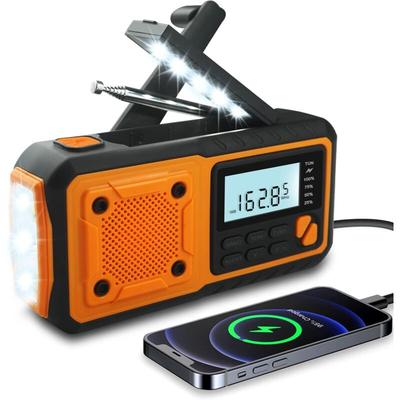 2023 Neuestes Notfallradio, 4000 mAh PowerBank-Solar-Kurbelradio, tragbares Image
