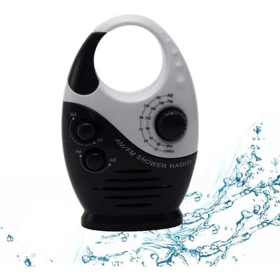 Duschradio, AM FM Badezimmerradio, wasserdichtes hängendes Duschradio, einstellbare Lautstärke,