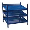 Regalelement LOGS 20 H520xB540xT390mm blau RAL 5022 mit Rasterstanzung 3 Fachböden