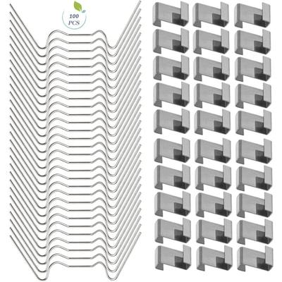 100 Stück Glas-Gewächshaus-Clips, Edelstahl-Gewächshaus-Fenster-Clips, Gewächshaus-Zubehör (50 Image