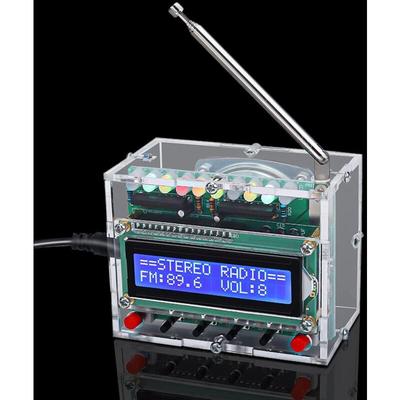 FM-Radio-Set mit DIY-Elektronik-Lötprojekten, LCD-Bildschirm, FM 87–108 MHz und kabellosem Image