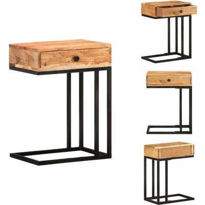 Vidaxl - Beistelltisch U-Form 45x30x61 cm Akazie Massivholz - Holztisch - Wohnzimmer Dekoration Image