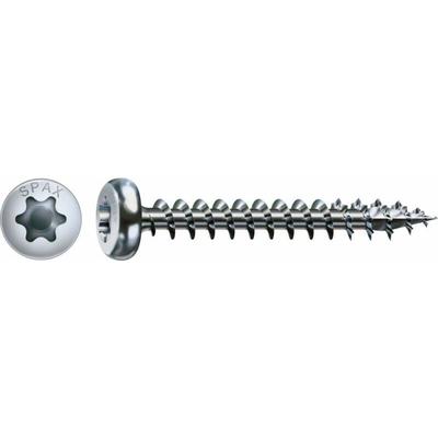 Universalschraube 3,5 x 25 mm, 100 Stück, Vollgewinde, Halbrundkopf, t-star plus T15, 4CUT, wirox Image