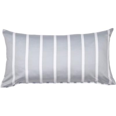 Kissenbezug JANINE "modernclassic 39028-28", grau (platin), B:40cm L:80cm, Mako-Satin, Obermaterial: 100% Baumwolle, Kissenbezüge, mit Reißverschluss Image