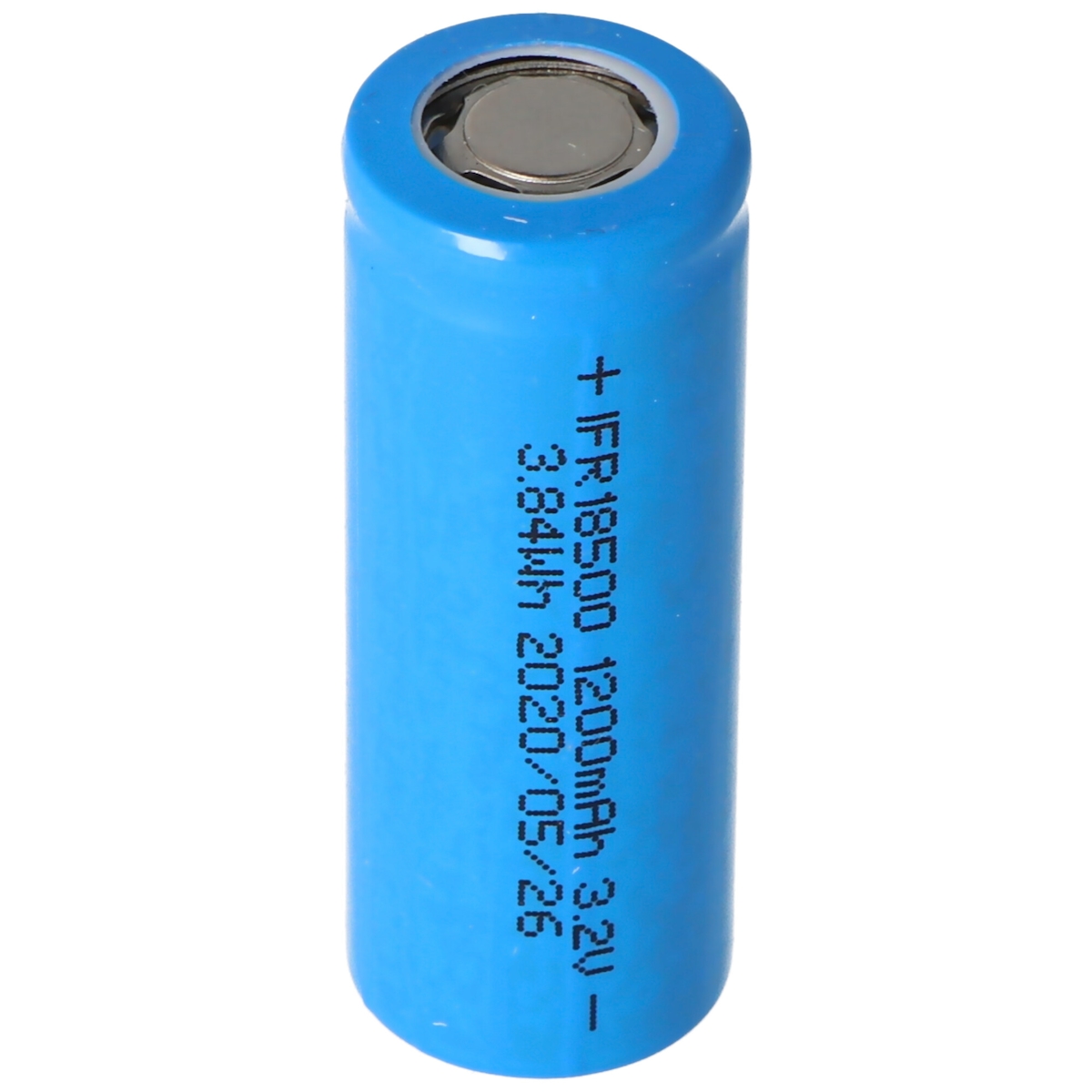 EIZfan IFR 18500 1200mAh 3,2V LiFePo4 Akku Flat Top ohne Kopf ungeschützt 49x18,15mm Image