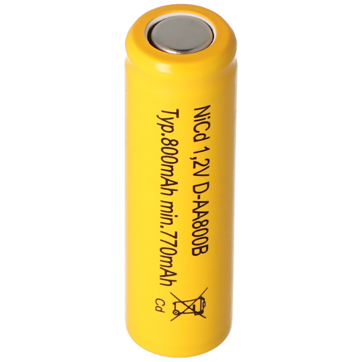 AccuCell Flat Top NiCd Akku 1,2V 600, 700, 770-800mAh Mignon AA ohne Lötfahne Image