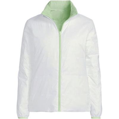 Wanderweight Down Ultralight Packable Reversible Jacket, Women, size: 20-22, plus, Green, Nylon, by Lands' End