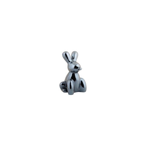 Present Time Ornament Balloon Bunny Groot - Schwarz - 12.7x11.5x20cm