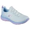 Slip-On Sneaker SKECHERS "SUMMITS", Damen, Gr. 43, bunt (hellblau, violett), Textil, Mesh, kontrastfarbene Details, sportlich, Schuhe Sneaker, Trainingsschuh, Sneaker, Slipper, Halbschuh mit Bungee-Verschluss