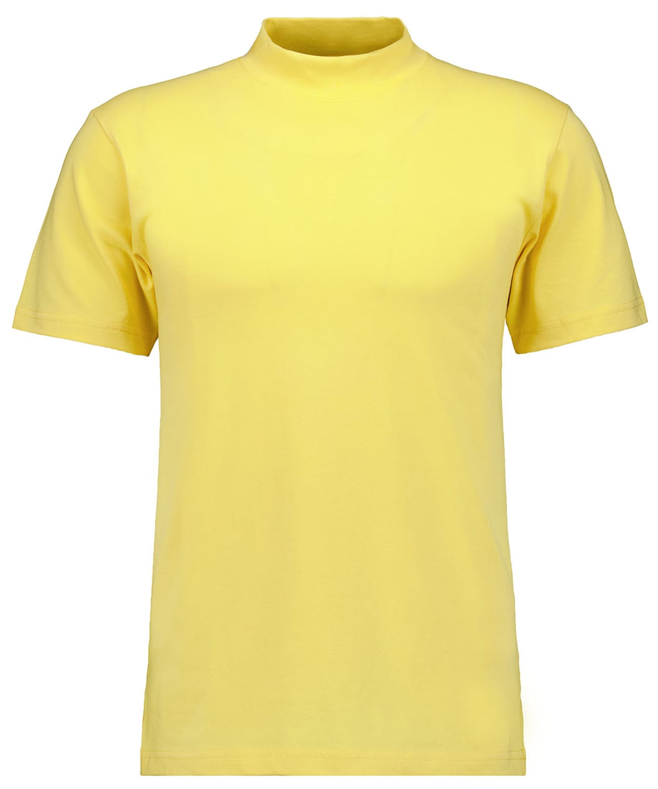 Stehkragenshirt RAGMAN, Herren, Gr. 6XL, gelb (sonnengelb, 529), Baumwolle, regular fit, hoch geschlossener Ausschnitt, Shirts Stehkragenshirt